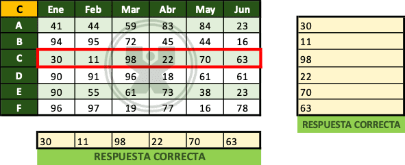 Ejemplo resuelto del ejercicio BuscarX - Colocar la información vertical u horizontalmente