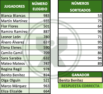 Ejemplo resuelto del ejercicio BuscarX - Un juego de azar